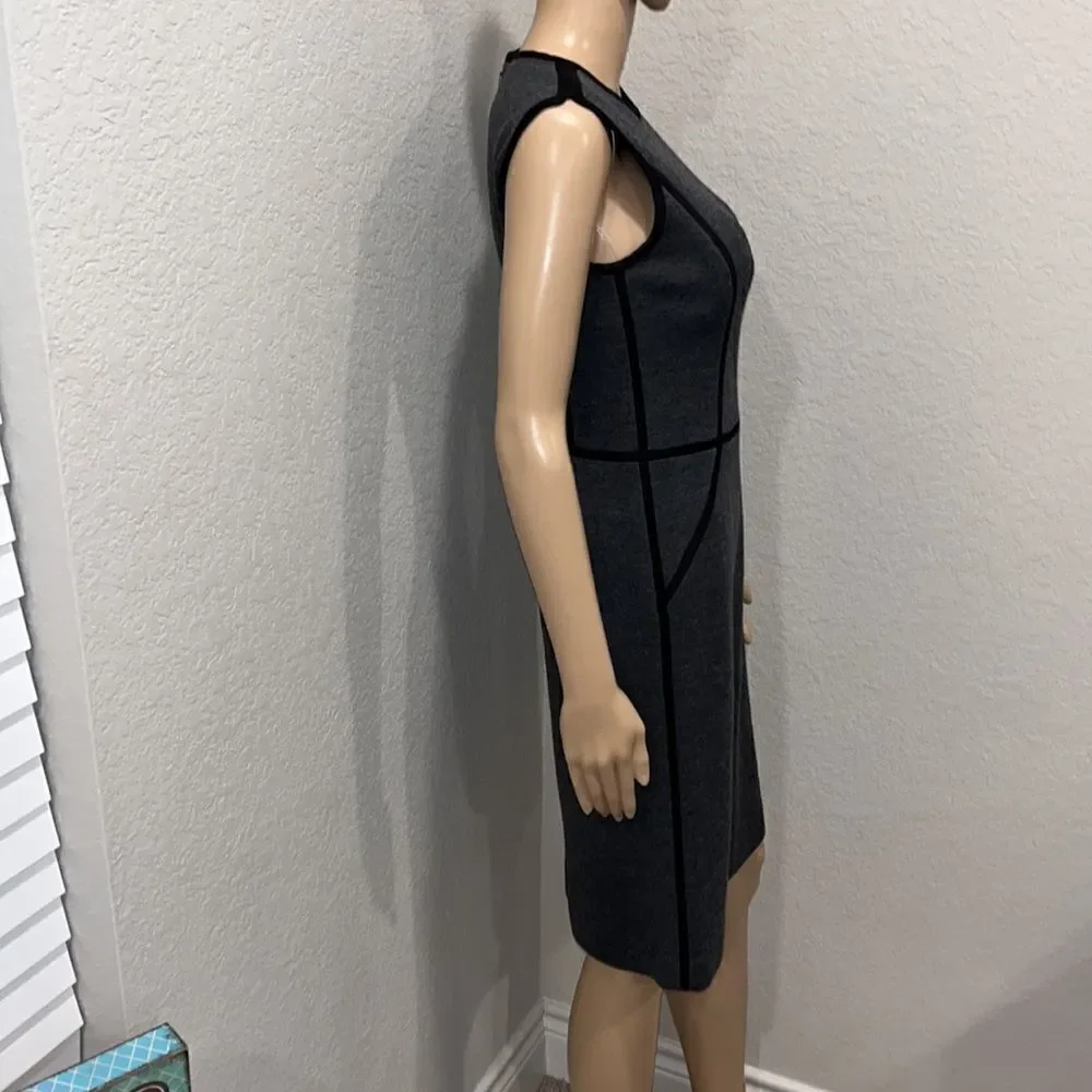 Tory Burch designer form fitting dress w/ black piping